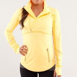 GUC Lululemon Yellow Run Half Zip Pullover Size 4
